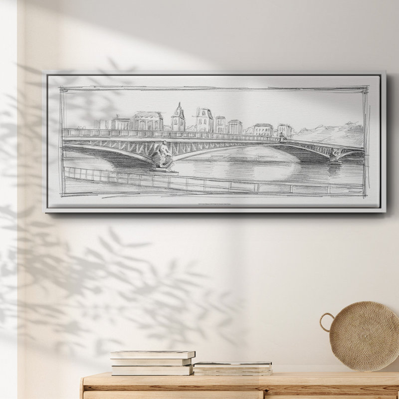 Pont Mirabeau - toile encadrée, H 20 po x l 50 po