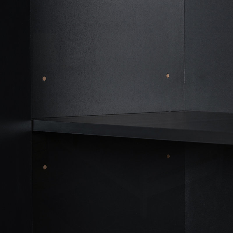 Armoire de rangement polyvalente pour la salle de bain avec plusieurs compartiments pour la maison, Noir