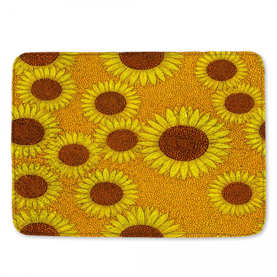 Tapis de bain tournesol Boho