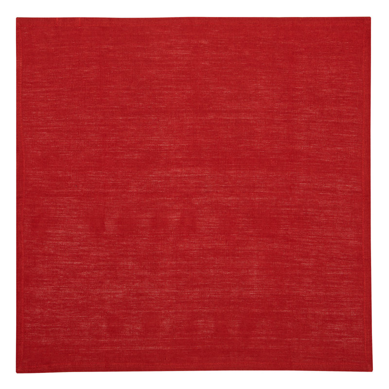 Linen Square Napkin, Cherry Red