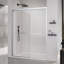 Portes de douche et de baignoire à fermeture douce modernes et modernes, finition en nickel brossé en acier inoxydable