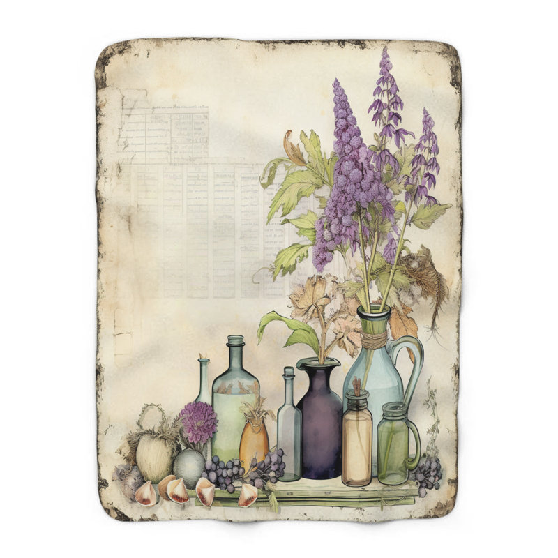 «Cauldron Brews Diary» - couverture en sherpa de qualité supérieure - reproduction d'art luxueuse, Lit simple