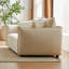Salon Antionette 3 + - Tissu en lin, structure en bois massif, 4 coussins Un ajout confortable à votre maison moderne pour une utilisation, le bois améliore le confort