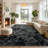 9x12 ft Tie-dyed Black Grey Shag Rugs for Living Room, Soft Non-Slip Fluffy Shagg Plush Bedroom Carpet, Large Area Rug for Nursery Kids Dorm Home Decor-1187734578