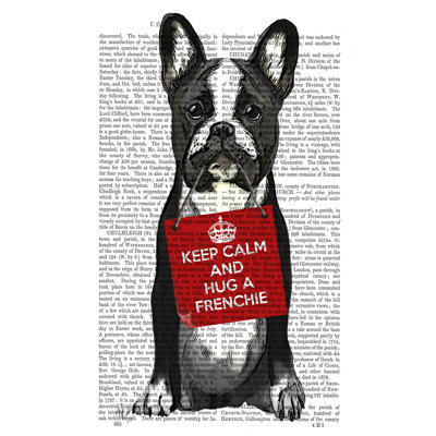 Hug A Frenchie by Fab Funky - Wrapped Canvas Painting