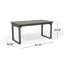 Table de salle à manger d'extérieur extensible en bois d'acacia, gris