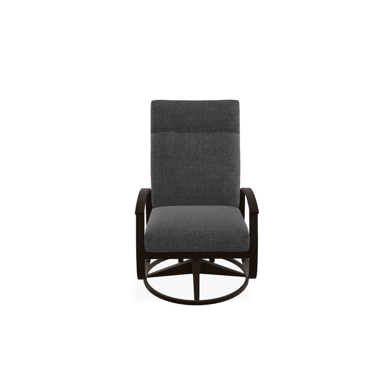 Chaise de patio pivotante avec coussins Askar, Tissage uni ardoise coulée Sunbrella®, Kona P10, Kona texturé