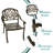 2 - Person Patio Dining Set Umbrella Hole Included Round Table