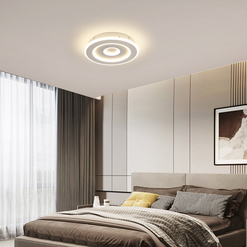 28Cm White Ultra Slim Round Acrylic LED Flush Mount Ceiling Light, 4500 Kelvins