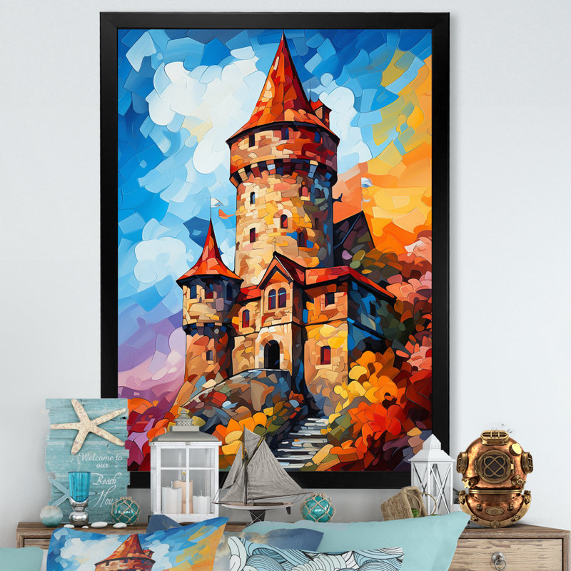 «Beautiful Sunset Over Old», impression sur toile, H 44 po x l 34 po x P 1,5 po, Cadre photo noir