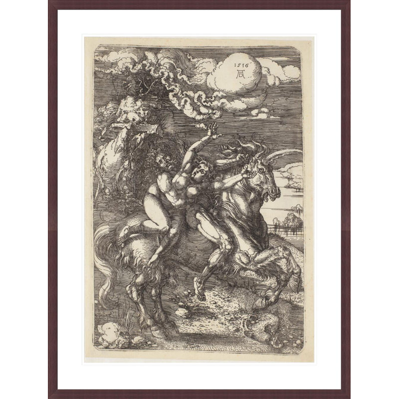 «Abduction of Proserpine on a Unicorn» par Albrecht Dürer, impression giclée sur cadre, H 41,5 po x l 31,51 po