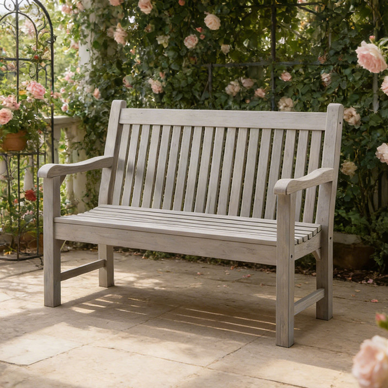 Banc de jardin extérieur en plastique pour 2 personnes 2 personnes, Gris