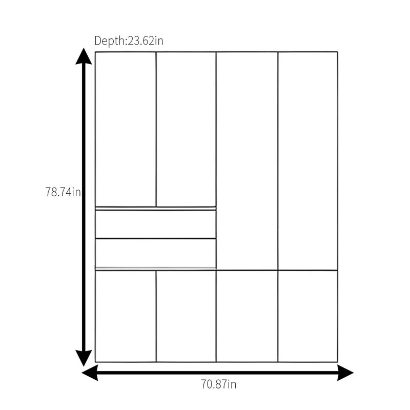 Vineta, 79" H x 71" W x 24" D