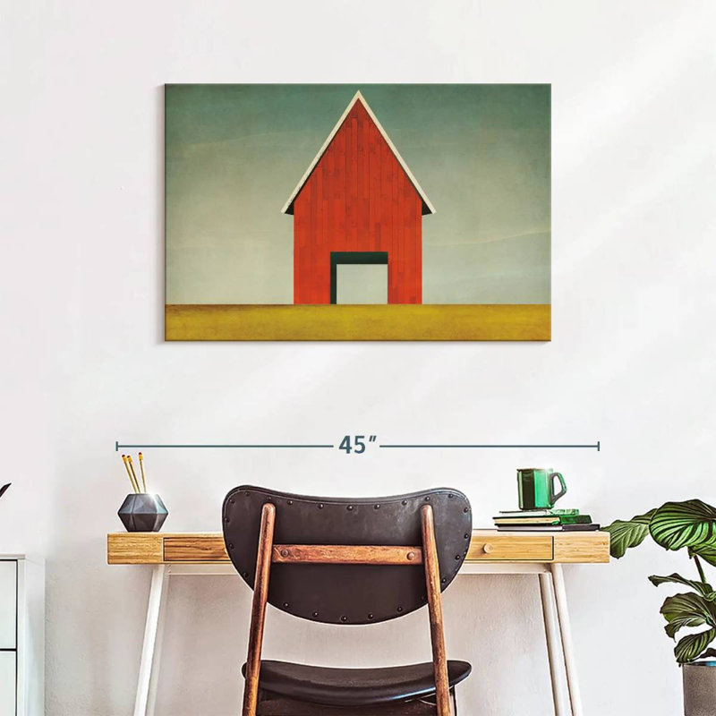Lilie Rustic Red Barn Summer, 24" H x 36" W