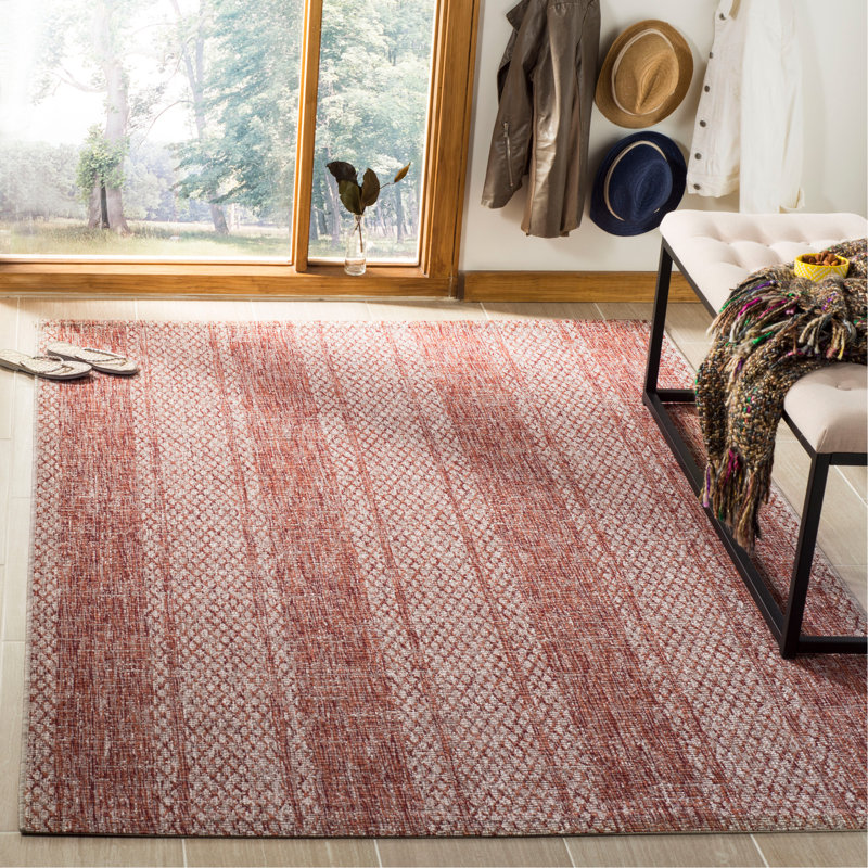 Tapis intérieur / extérieur à rayures Herefordshire Performance, Rectangle 8 pi x 11 pi
