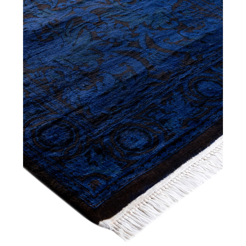 Overdyed One-of-a-Kind 2' 7" X 8' 0" Hand Knotted Area Rug