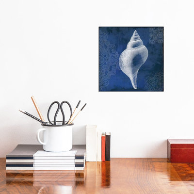 Navy Shell I by PI Studio - Wrapped Canvas Print