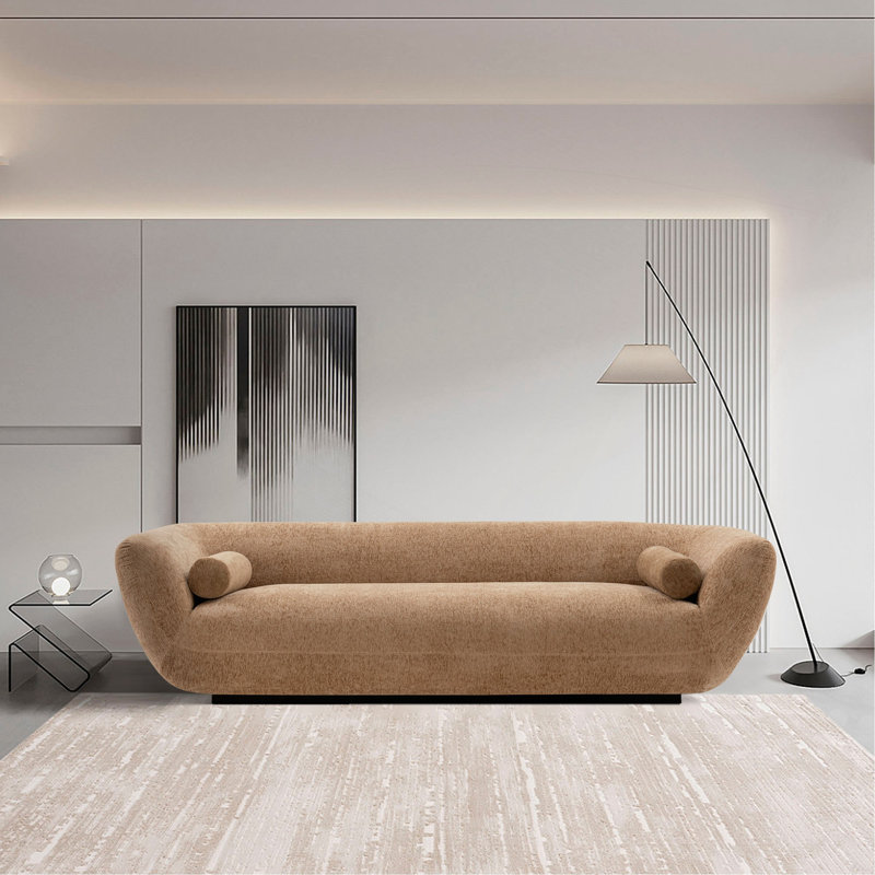 Canapé confortable en chenille, Marron clair