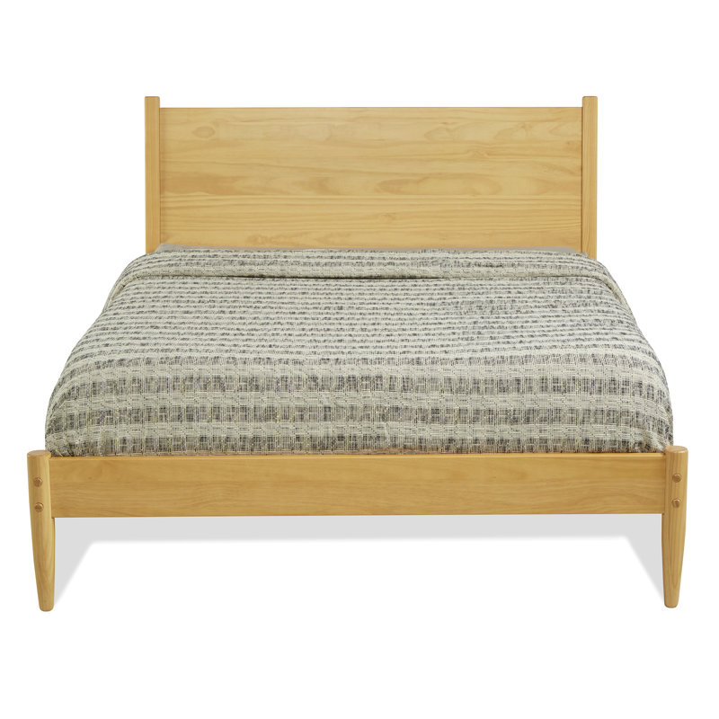 Lit plateforme Ashlie, Grand lit, Chêne miel