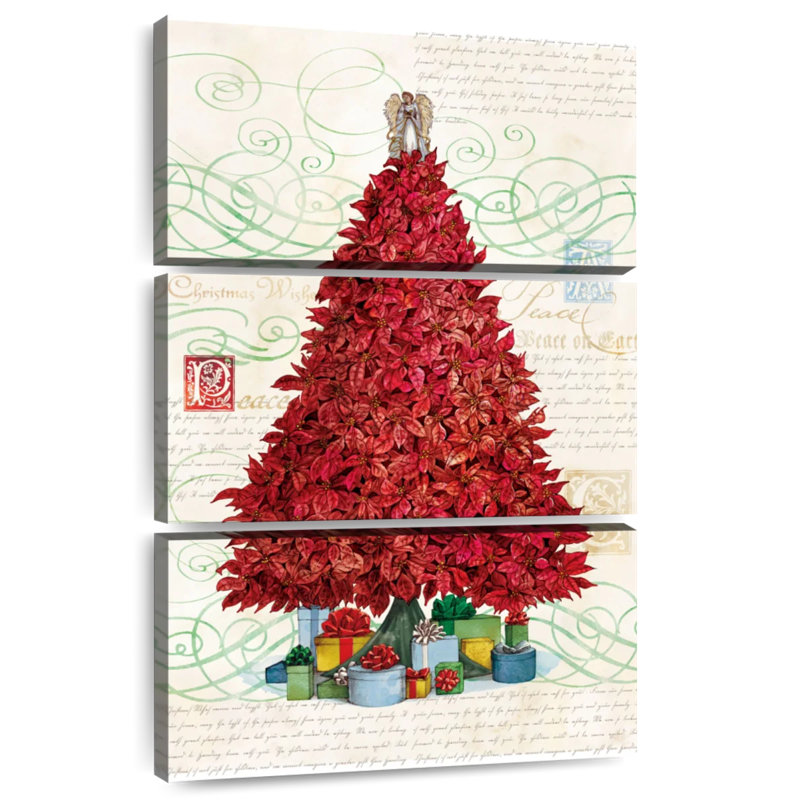 Lelend Poinsettia Tree, 45" H x 28" W