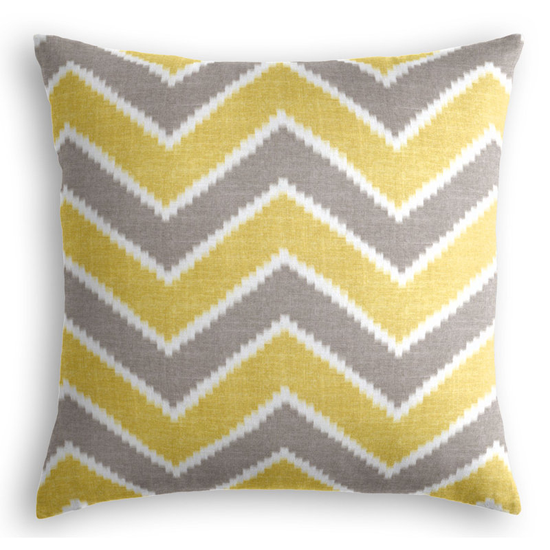 Rise & Fall Linen Square Pillow Cover & Insert, 22" x 22", Orange/Light Taupe