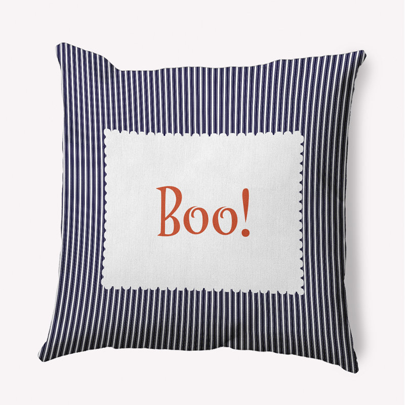  Housse de coussin décoratif en polyester par E by Design, 20 po x 20 po, Bleu marine