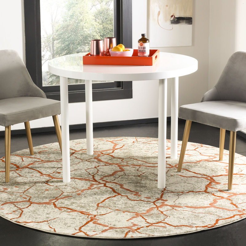Sorrentino Porcello Performance Abstract Rug, Round 6'7"