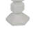 Tabletop Pillar Candle Stand, Stacked Geometric Shapes, White Resin 18 Inch