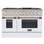Personnalisé Pro-Style 48 po 6,7 pi cu Cuisinière au gaz autoportante à double four à 8 brûleurs-73306191-90675297