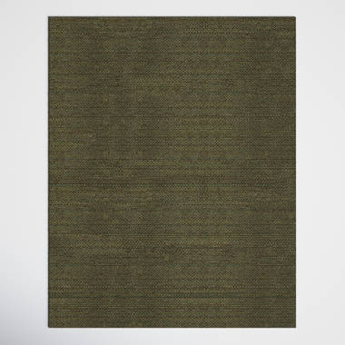 Steelside™ Justice Handmade Flatweave Cotton Muddy Green Rug