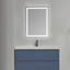 Miroir argenté écologique sans cadre avec deux bandes de lumière DEL avant et arrière-663231233