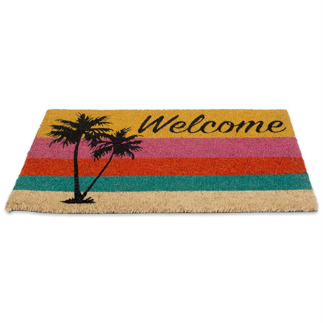 Wattson Non-Slip Striped Outdoor Doormat Bay Isle Home™