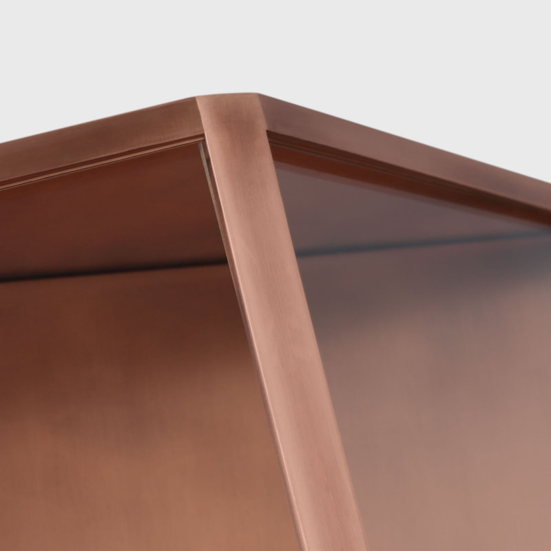 Punto LED Outdoor Wall Lantern, Natural Copper, 38" H x 4.7" W x 13.5" D