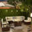 8 Piece Rattan Sectional Seating Group with Cushions and Fire Pit Table-1446252474