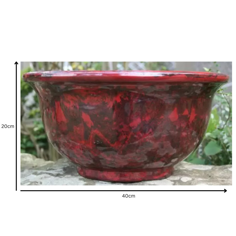 Kylemore Plant Pot, Ruby Red