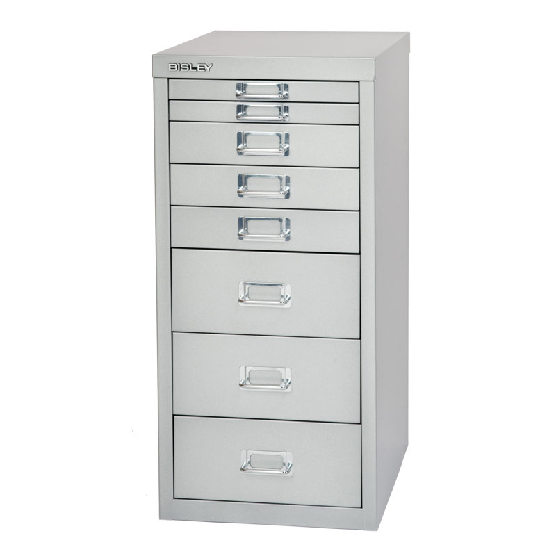 29er 27.9cm Wide 8 -Drawer File Cabinet, Silver