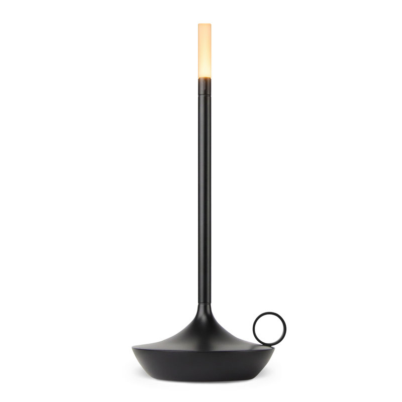 Large Black Cordless Touch Outdoor Table Lamp