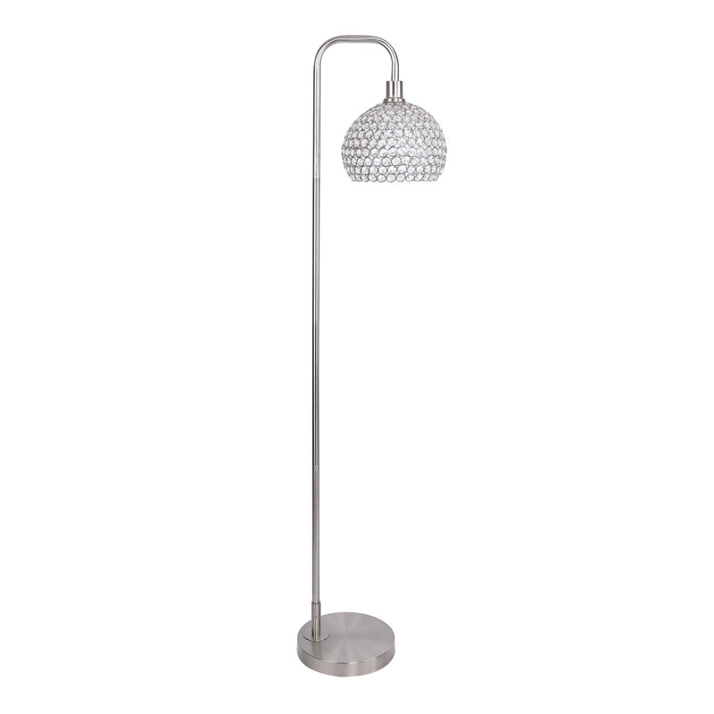 Lampe sur pied arquée 62 po Edison, Nickel brossé