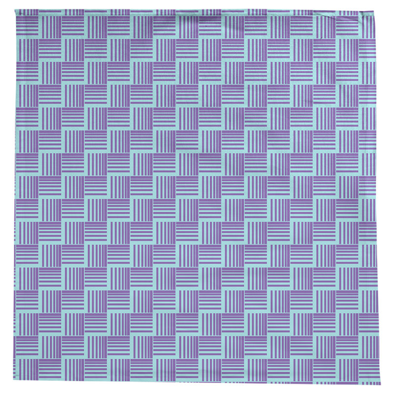 Rayures nattes classiques Nappe, Sarcelle / Mauve