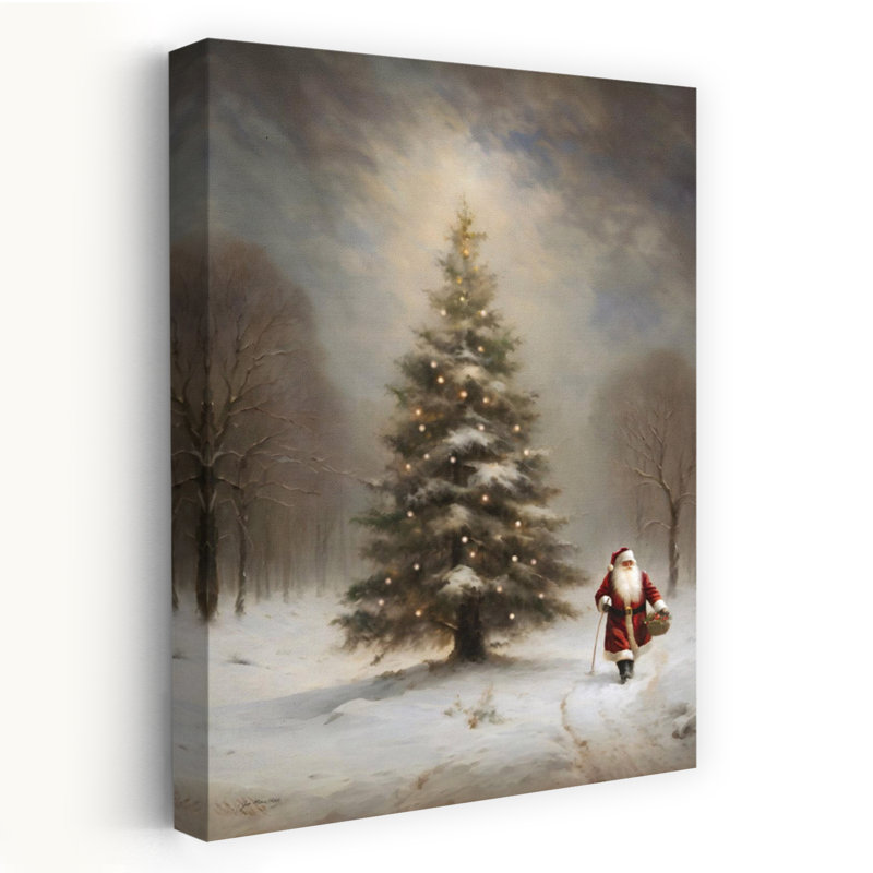 Arbre de Noël abstrait arbre de Noël contemporain paysage art d'hiver, H 24 po x l 16 po