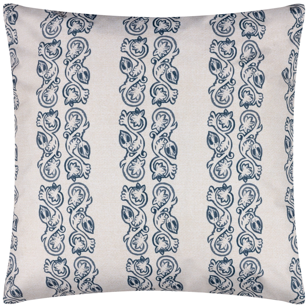 Kalindi Stripe Indoor / Outdoor Striped Square Scatter Cushion with Filling