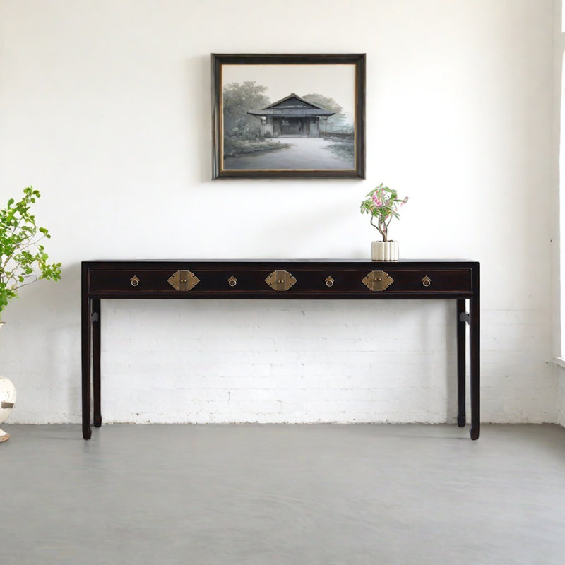 Console rétro classique minimaliste, H 33,46 po x l 66,93 po x P 13,78 po