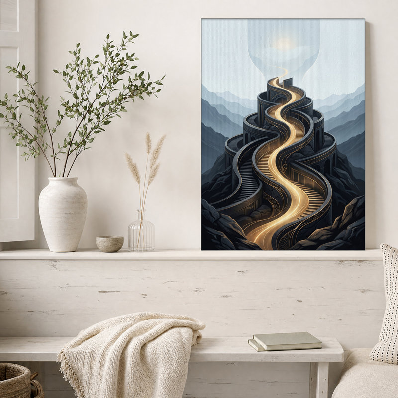 Art mural sur toile, "Spiral Staircase", H 24 po x l 16 po