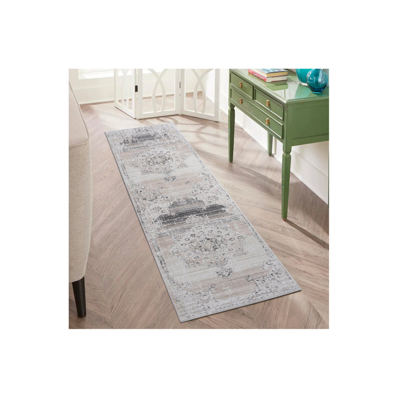 Collection 2X8 Beige /Medallion Non-Shedding Living Room Bedroom Dining Home Office Stylish And Stain Resistant Area Rug