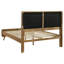 Ensemble de chambre à coucher 4 pièces, lit moderne de style Mid-Century, une table de chevet, une commode et un miroir de commode-130033242-130033240