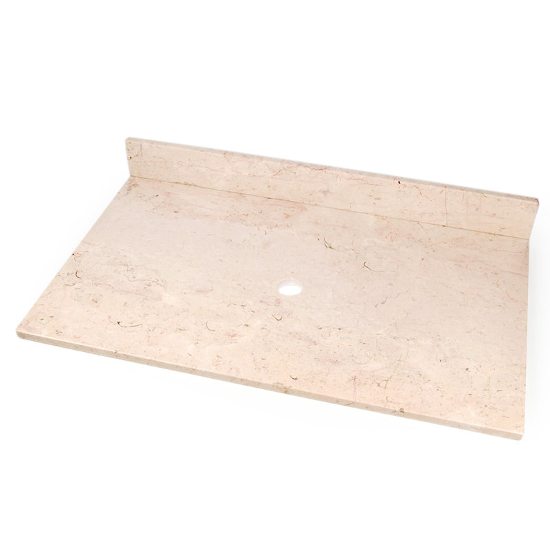 31'' Single Bathroom Vanity Top, Crema Rossa Marble