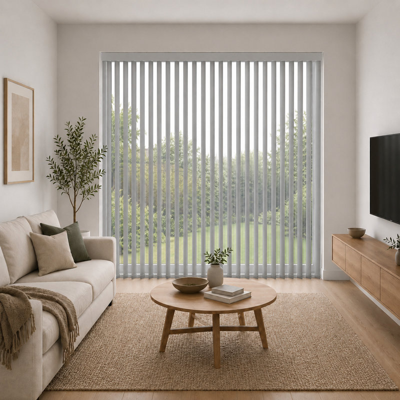 Voilages verticaux filtrant la lumière