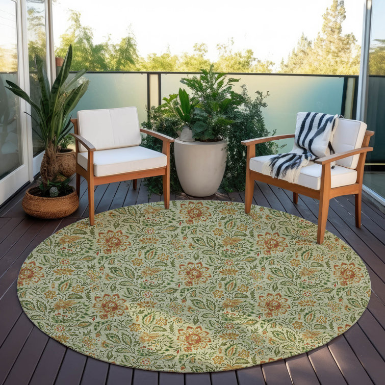 Fareham Washable Floral Indoor / Outdoor Rug