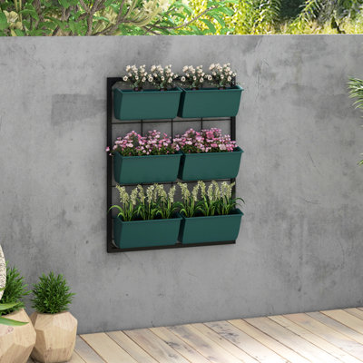 Self-Draining 3 Plant Holder With 6 Pots - Hanging For Indoor, Outdoor Flowers, Herbs, Vegetables & Indoor Planter Pots, Veggies, Flowers Basket Pot