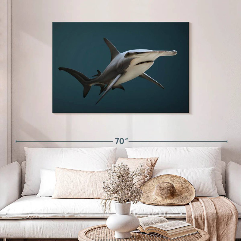 Great Hammerhead Shark, 30" H x 45" W